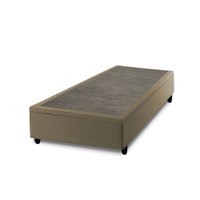 Base Box Baú Solteiro Prince Sued 0,88X1,87X0,24 - Tabaco