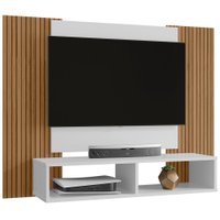 Painel Suspenso Tv 48 Pol 120 cm Navi Branco Ripado BECHARA