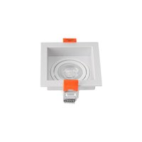 Spot de Embutir Recuado Nordecor Loyo para 1 Lâmpada MR11 GU10 Quadrado Branco