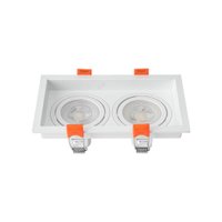 Spot de Embutir Recuado Nordecor Loyo para 2 Lâmpadas GU10 MR16 Branco