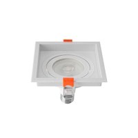 Spot de Embutir Recuado Nordecor Loyo para 1 Lâmpada Par 20 E27 Quadrado Branco