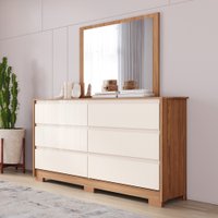 Cômoda De 6 Gavetas Layla com Espelho Casa 812