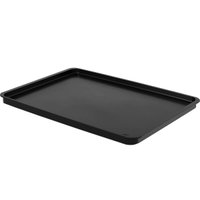 Jogo com 40 Bandejas para Restaurantes Buffets 34x24cm Plástico Preto Slim Coza Retangular Self Service