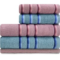 Jogo de Toalhas Classic 5 Pe&ccedil;as Banh&atilde;o + Rosto Algod&atilde;o Emcompre Appel