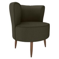 Poltrona Decorativa Pes Palito Savana Veludo Light Marrom Claro Milani Store
