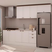 Armário De Cozinha Genialflex Iluminata 4 Módulos Branco