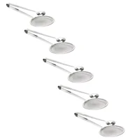 Kit 5 Escumadeiras com Pegador Fritura Inox 28cm Restaurantes Padarias Escorredor Óleo