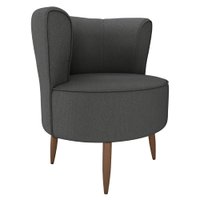 Poltrona Decorativa Pes Palito Savana Veludo Light Cinza Milani Store