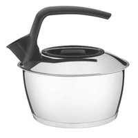 Chaleira 1,5L Tramontina Aço Inox Fundo Triplo Cabo Preto Fogão Água Chá Café