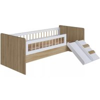 Cama Montessoriana de Solteiro com Escada e Escorrega Linha