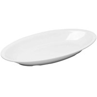 Travessa Oval Melamina Branca 45x24x5cm Wolff Bandeja Forma Porções Buffet