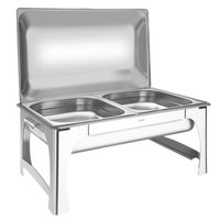 Rechaud 2 Cubas GN 1/2 8,4L Banho Maria Tramontina em Aço Inox