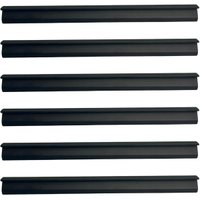 Kit 6 Puxadores para Móveis 20cm Preto Facetato Libero Nuevo Cava Invertida Torralba