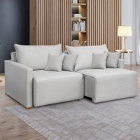 Sofá Cama 2 Lugares Júlia Retrátil e Reclinável Linho/Gelo - Celflex