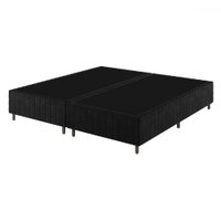Base de Cama Box King Lunare Bordado Preto - Vian