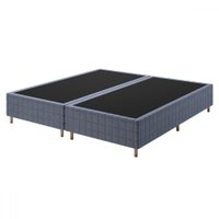 Base de Cama Box King Lunare Bordado Azul - Vian