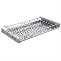 Escorredor de Louças Pratos Aéreo com Bandeja Corrediças Deslizantes 670mm Cromado - Giosul