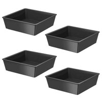 Kit de 4 Molheiras Maionese Shoyu 230ml Potinho Pequeno Petisqueira Preta Uno Restaurante