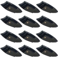 Kit Com 12 Barcas para Sushi Comida Japonesa Oriental Restaurante Bar Coza Plástico 27,5x13cm Pretos