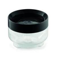 Pote Porta Mantimentos UZ Empilhável com 300ml Organizador com Tampa de Plástico Preto