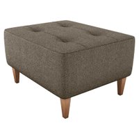 Puff Para Sala 62 cm Piva Tecido Boucle Milani Store Marrom