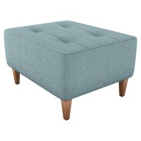 Puff Para Sala 62 cm Piva Tecido Boucle F495 Azul Milani Store