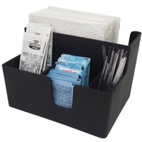 Kit de 40 Portas Sachês Guardanapos Açúcar Organizador Multiuso Bancada Preto