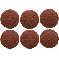 Jogo Americano de 6 Lugares Sousplats Lyor Marrom 38cm Rattan Plástico Trançado