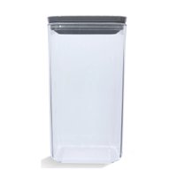 Pote Hermético Cristal Plasvale Porta Mantimentos 1,5L Condimentos Transparente - Cinza