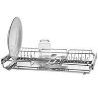 Escorredor de Embutir 57x26cm Bandeja e Corrediças Deslizantes Schmitt em Aço Inox