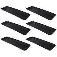 Kit com 6 Petisqueiras Retangulares Prato De Petisco Coza Grande Preto