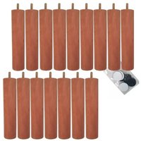 Kit de 16 Pés para Cama Box Casal Pés de Madeira 20cm Pé Palito Dimader Mel