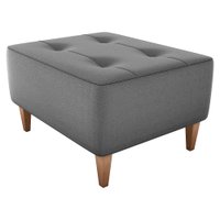 Puff Decorativo Para Sala Piva 62x52 cm E425 Cinza Milani Store
