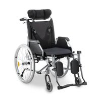 Cadeira De Rodas Dobrável Dellamed Reclinável Em Alumínio Até 130Kg D700 T48 - (0001000193)