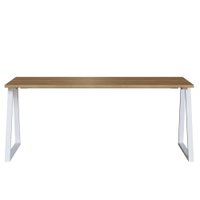 Mesa Para Escritorio Office 160 cm 25861 Nogal Sevilha Branco Artesano