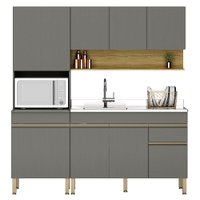 Cozinha Modulada 3 Pecas Balcao Pia 3023 Line Gris Cp Freijo KTP