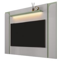 Painel Suspenso Tv 75 Pol 180 cm Maresias Off White Pistache BECHARA