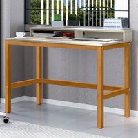 Mesa Escrivaninha Imbituba Off White/Nature - Pnr Móveis