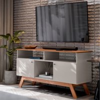 Rack para TV Até 43 Polegadas Villa 2 Portas 1 Prateleira Off White/Nature - Pnr Móveis