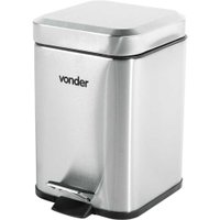 Lixeira Retangular 3l Inox Vonder