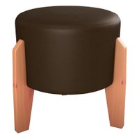 Puff Decorativo Para Sala Luxo 44x44 cm Corano Marrom Milani Store