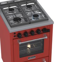 Fogao 4 Bocas Venax Temis Vermelho Glp