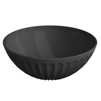 Saladeira Tigela Redonda Preta 1,5L Plástico 20x8,5cm Uz Salada Pipoca Sobremesa