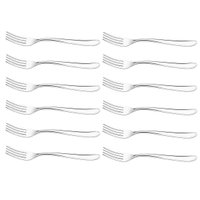 Conjunto 12 Garfos De Mesa Inox 19cm Turim Brinox Cozinha Almoço Jantar Servir Talher