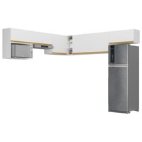 Kit Armário Cozinha Modulada Aéreo Canto 230cm 6 Peças Veneza Multimóveis MP2296
