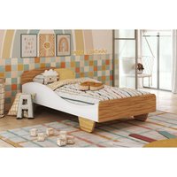 Mini Cama Infantil Sol Branco/Amendoa - Peroba