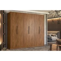 Guarda Roupa Casal 6 Portas e 6 Gavetas Atrice Nogueira Touch - Demóbile