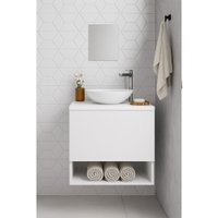 Gabinete Banheiro com Cuba, Armário Suspenso, Lavabo Lineo Bymobille