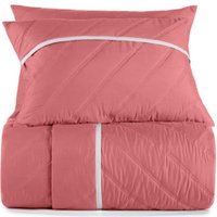 Kit Colcha 2 Pçs Solteiro Altenburg Inverse 100% Poliéster 180x240cm Rosa Radiance