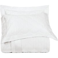 Kit Colcha3 Pçs Casal Altenburg Cetim 300 Fios Heritage 100% Algodão 230x260cm Branco